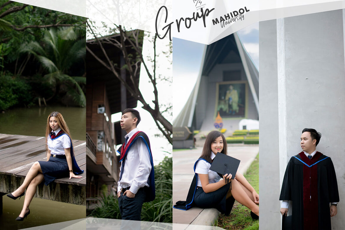 รับปริญญา นอกรอบ มหาวิทยาลัยมหิดล  Mahidol University mahidol university graduate group portrait april cover